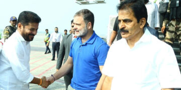 Rahul Gandhi addressing PAC members in Telangana