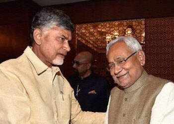 Chandrababu Naidu wishing Nitish Kumar on birthday Bihar Chief Minister Nitish Kumar