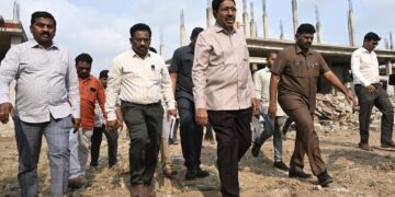 Narayana Amaravati inspection during review of capital construction works