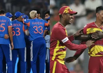 India and West Indies players in T20 World Cup match at Eden Gardens