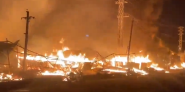 Pragathi Nagar fire accident after cylinder explosion